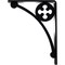 Ekena Millwork Crawley Wrought Iron Bracket, (Single center brace), Powder Coated Black 1 1/2"W x 5 1/2"D x 8"H BKTM01X05X08SCR - alternate 2